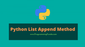 python list append() method