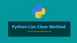 Python list clear method
