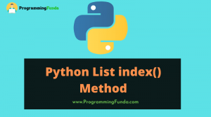 list index() method