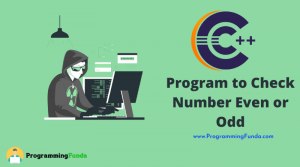 C++ Program to Check Number Even or Odd