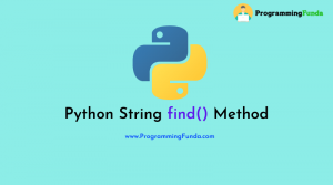 python string find() method