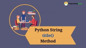 Python string title