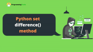 Python set difference