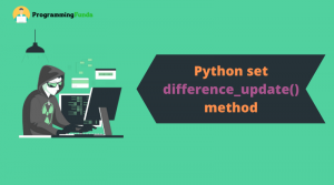 python set difference_update