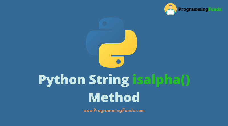 Python string isalpha() method