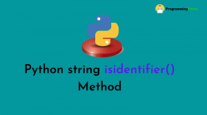 python string isidentifier