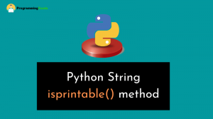 python string isprintable