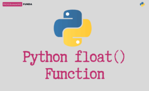 Python float function