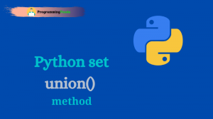Python set union