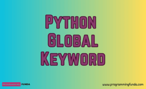 Python Global Keyword