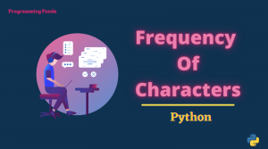 Frequency of characters in a string in Python