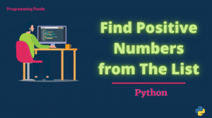 Python Program to print positive numbers in a list