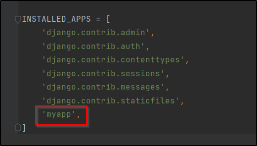 create an app in the Django application