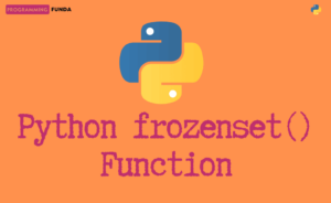 Python frozenset function