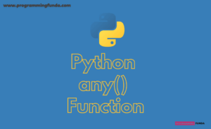 python any function