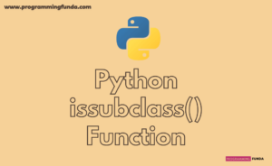 python issubclass function