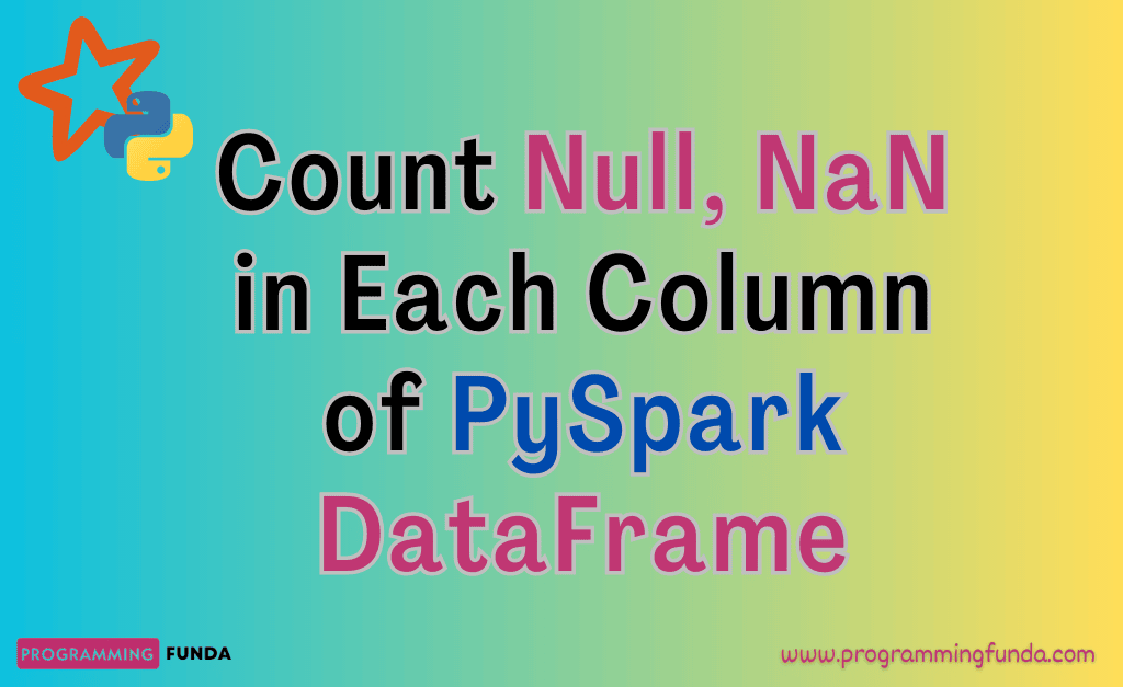 How to count none nan in each column of pyspark dataframe