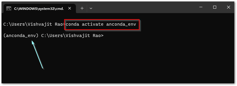 Activate Virtual Environment in Anaconda