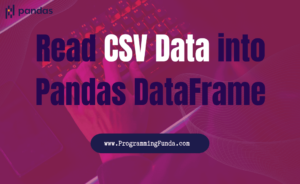 How to read csv file into Pandas DataFrame