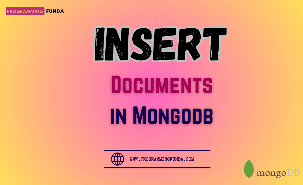 How to insert documents in mongodb